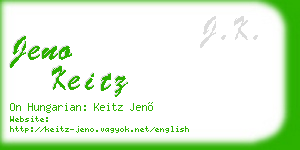jeno keitz business card